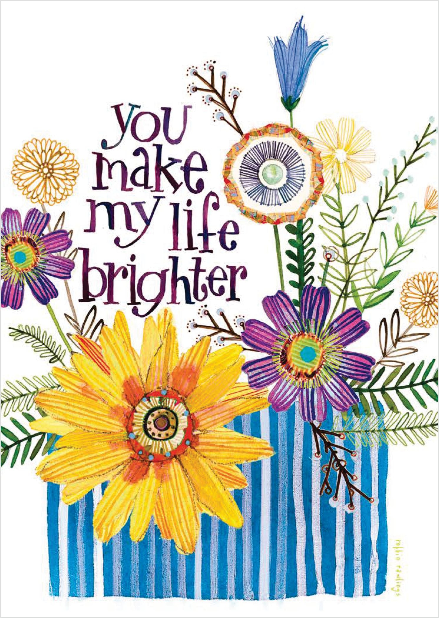 You Make My Life Brighter — Christian Friendship Card (KJV)