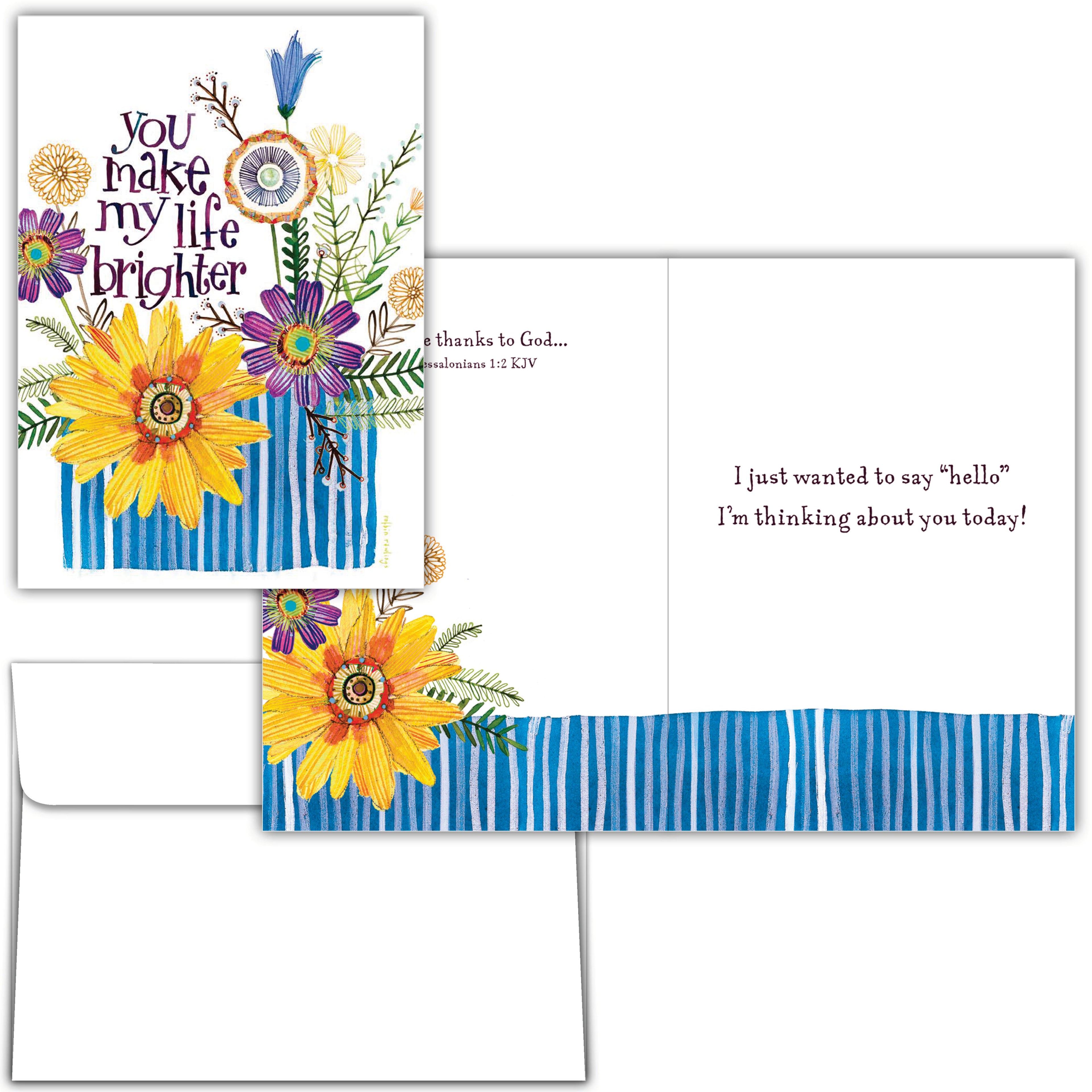 You Make My Life Brighter — Christian Friendship Card (KJV)