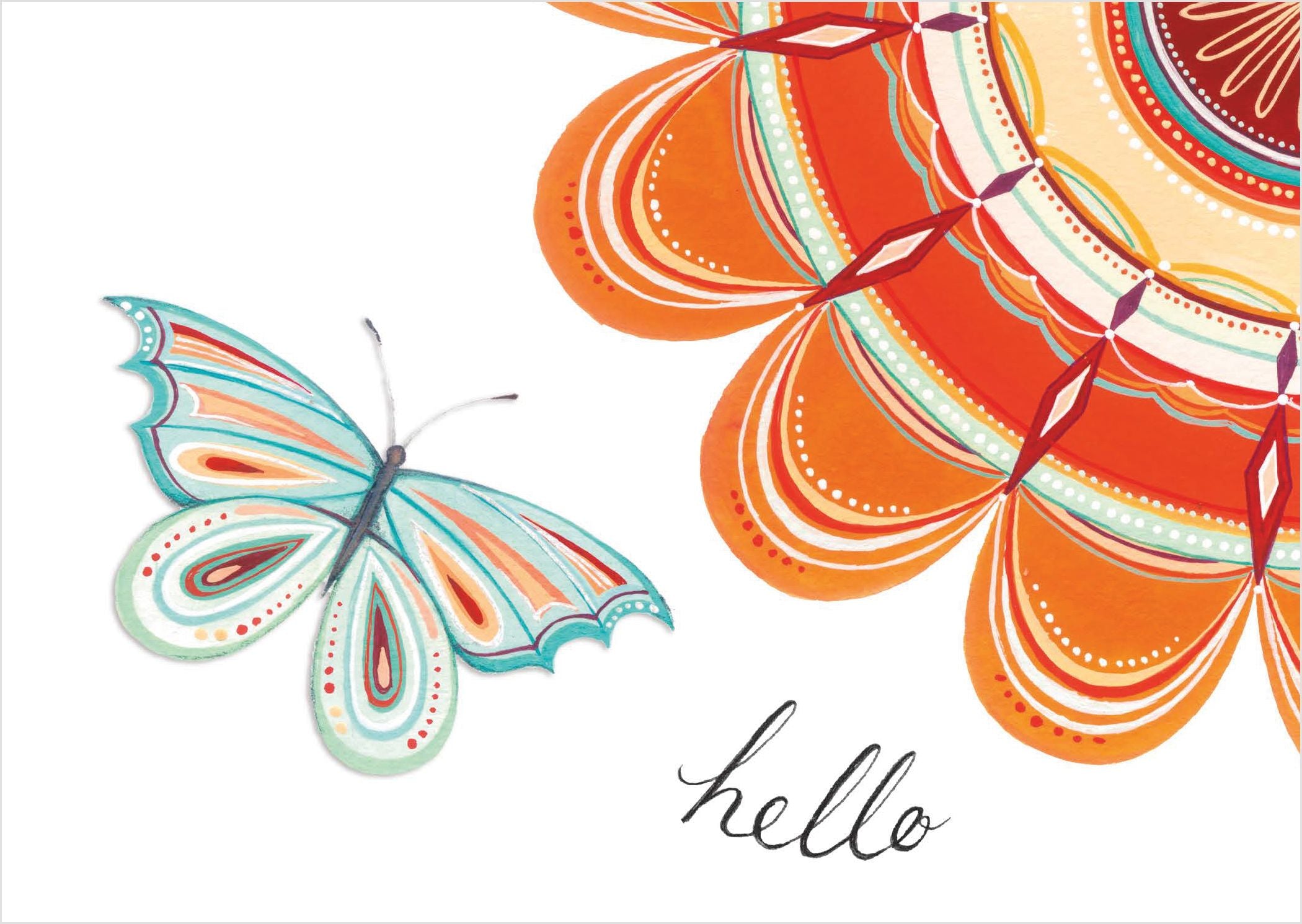 Christian Friendship Card | Butterfly and Flower