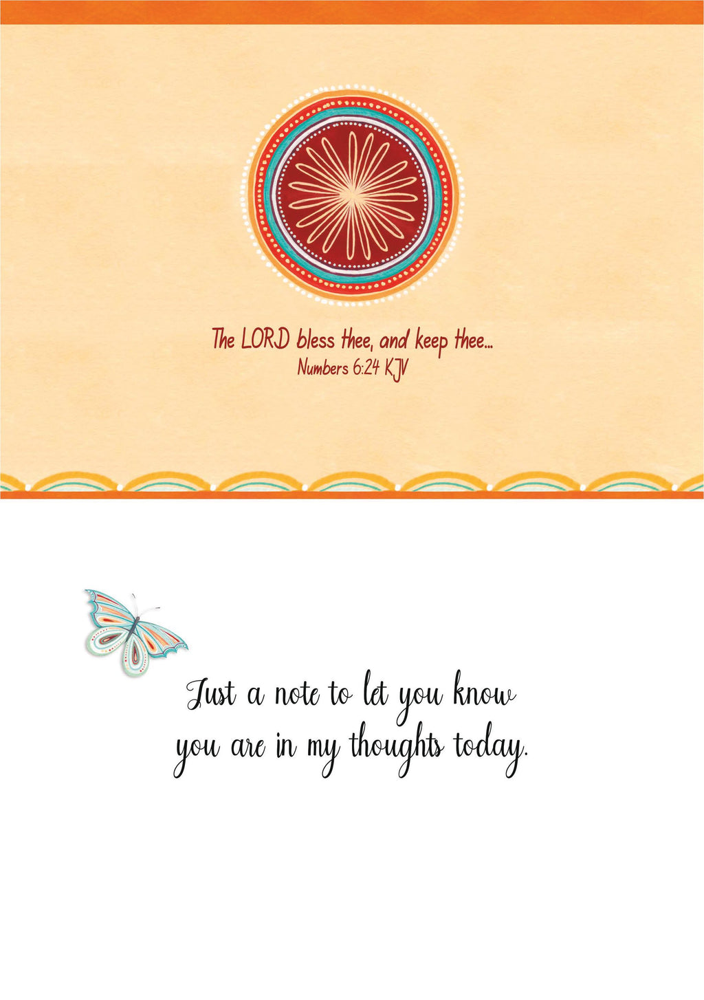 Christian Friendship Card | Butterfly and Flower