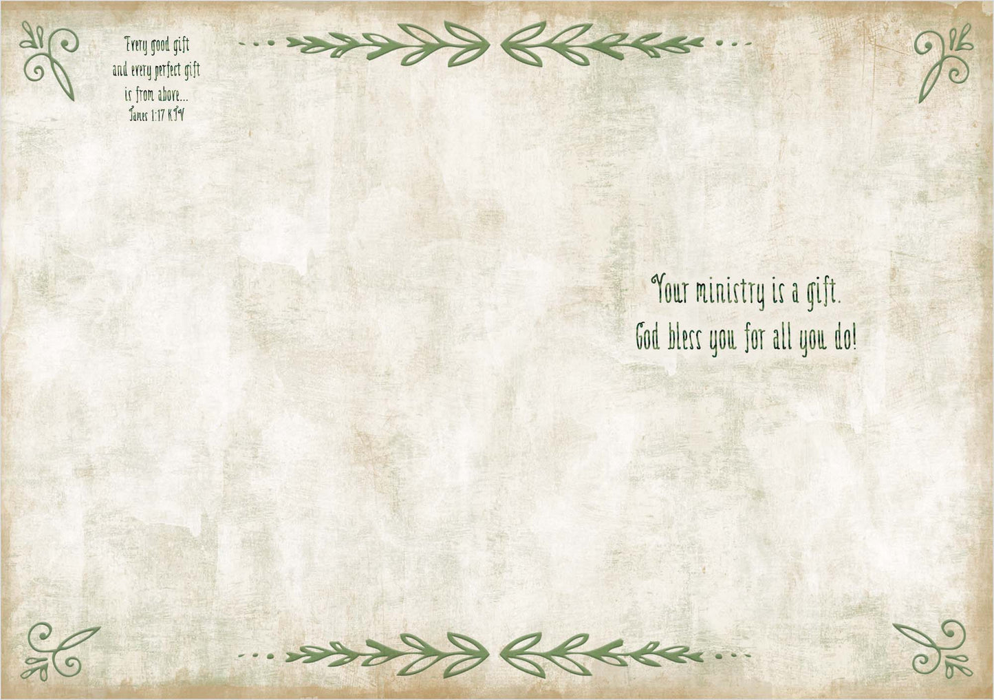 Religious Ministry Appreciation Card – All Things - Faith Hope Love