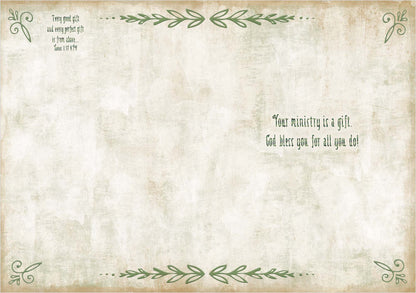 Religious Ministry Appreciation Card – All Things - Faith Hope Love