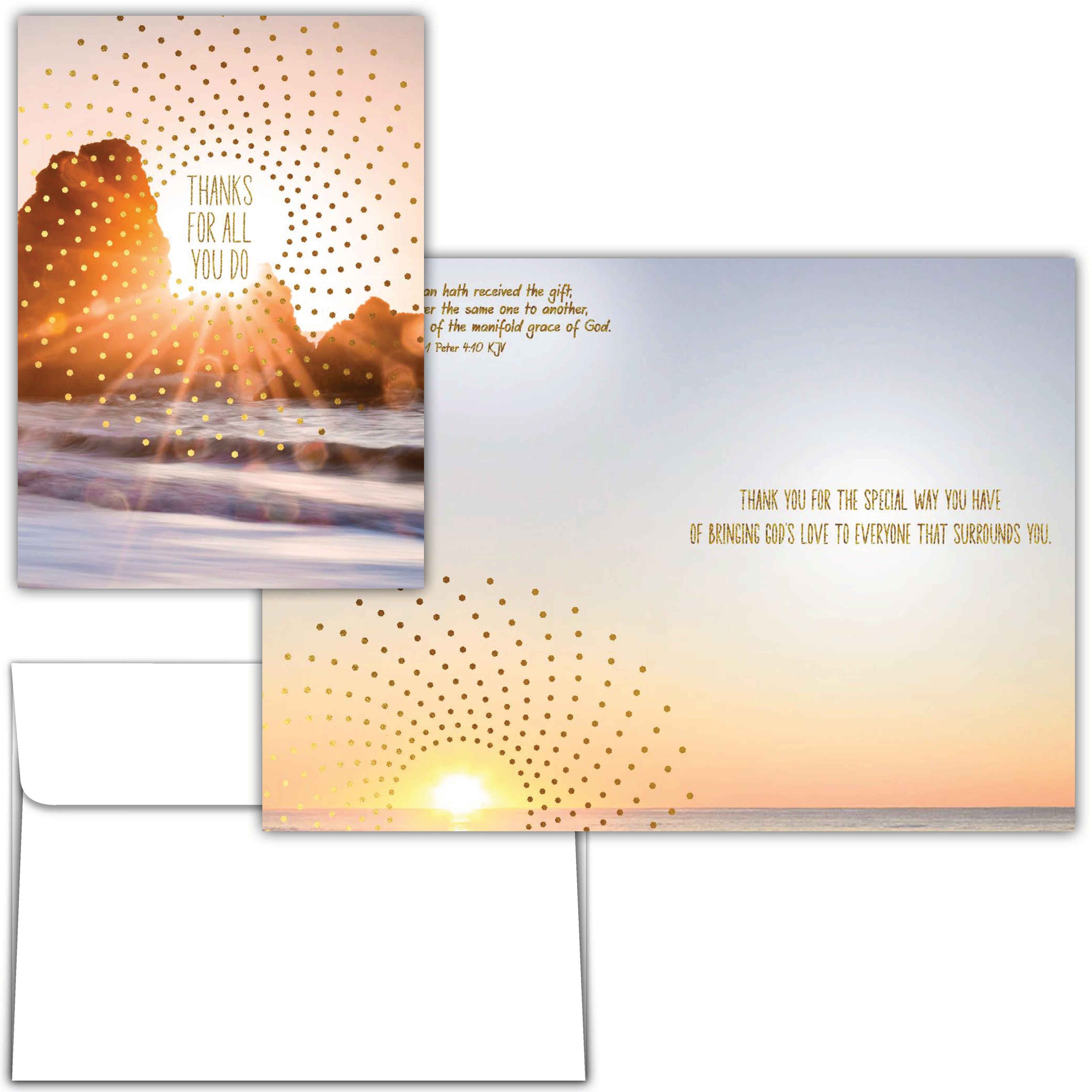 Thanks for All You Do – Shared Blessings Ministry Appreciation Card