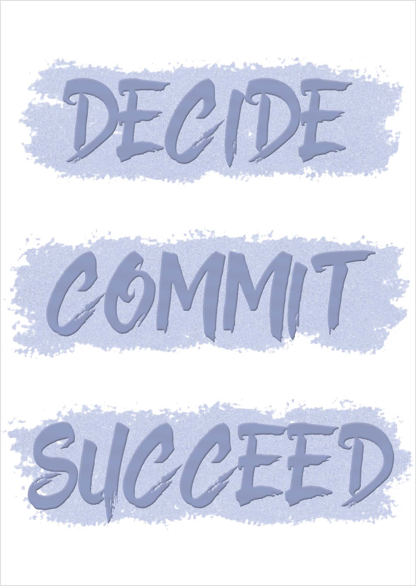 Religious Graduation Greeting Card - Decide, Commit, Succeed