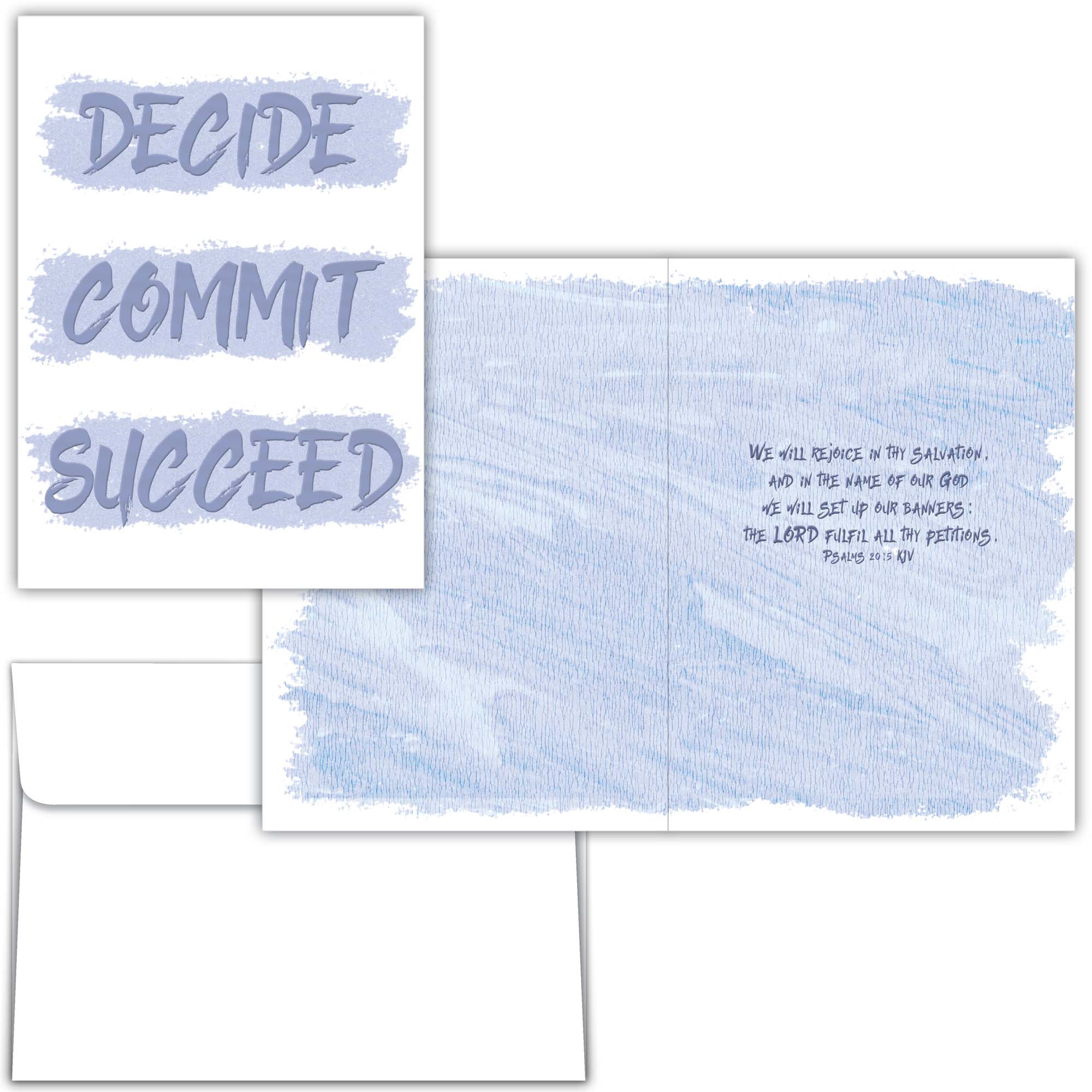 Religious Graduation Greeting Card - Decide, Commit, Succeed