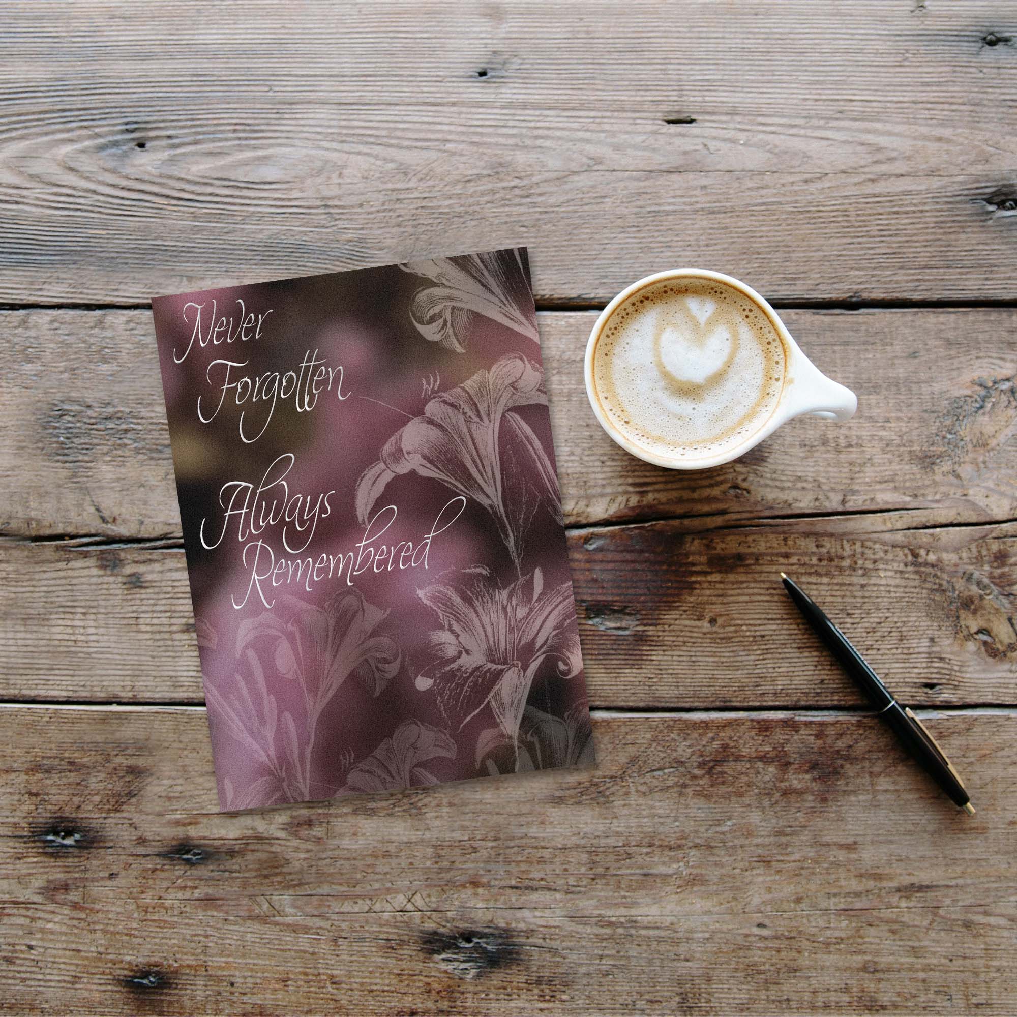 Christian Sympathy Card | Never Forgotten, Always Remembered