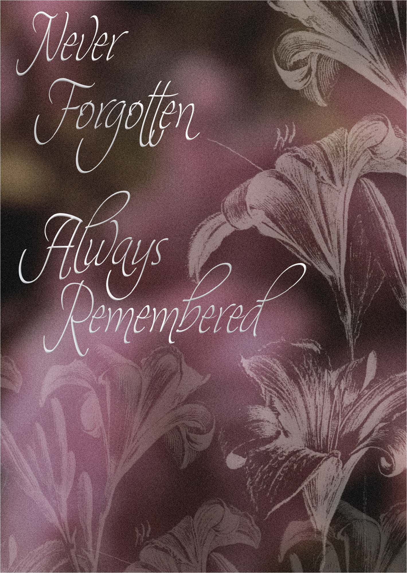 Christian Sympathy Card | Never Forgotten, Always Remembered