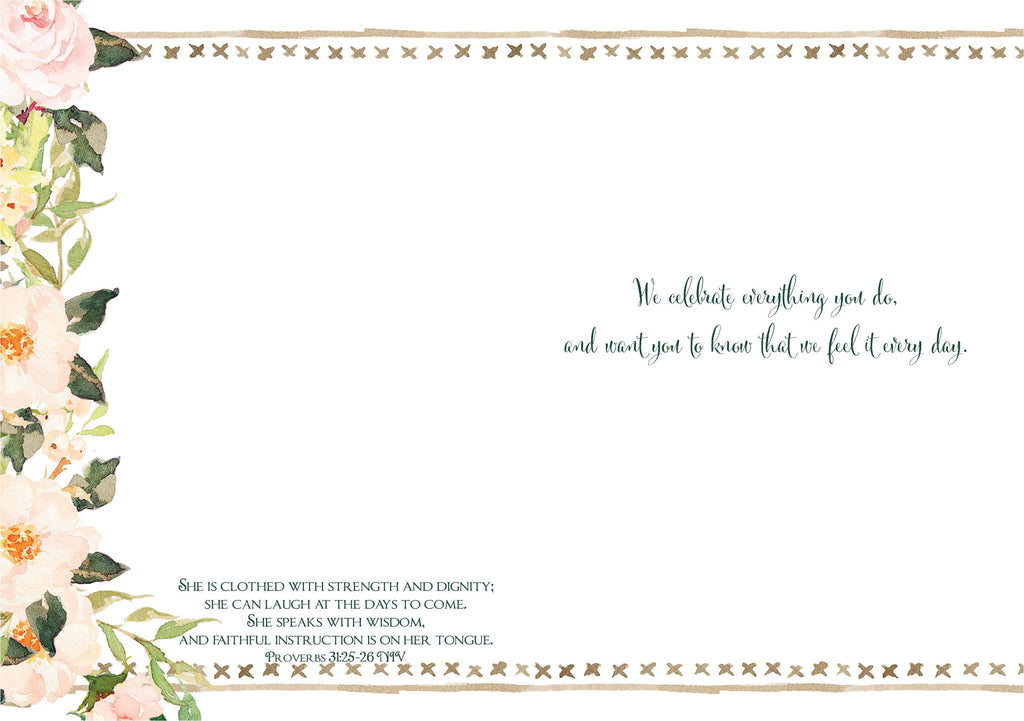 Christian Mother’s Day Card with KJV Scripture – Floral Wreath