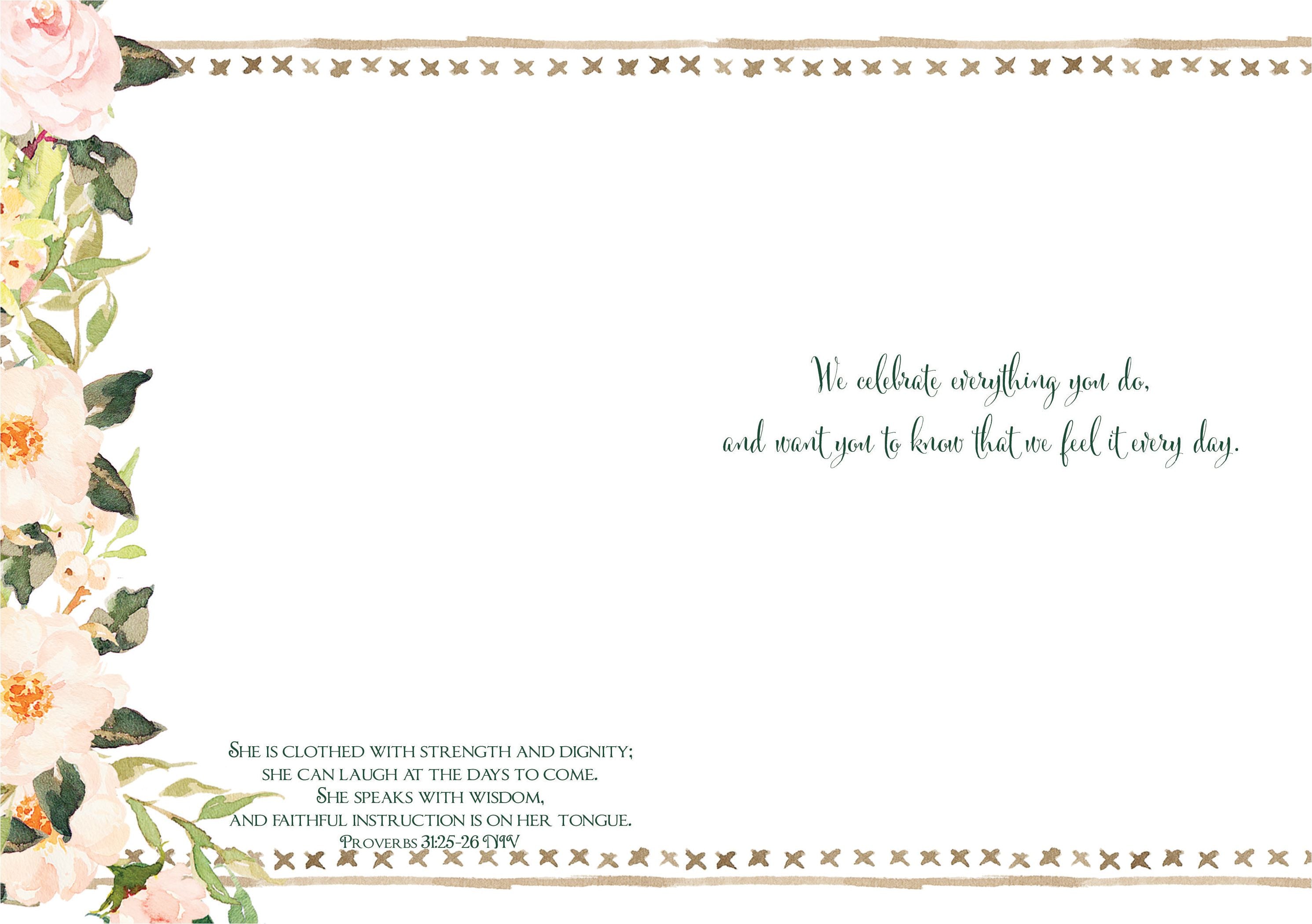 Christian Mother’s Day Card with KJV Scripture – Floral Wreath