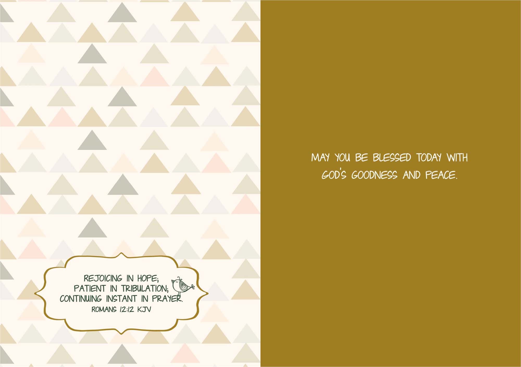 Religious Encouragement Card | Be Joyful in Hope