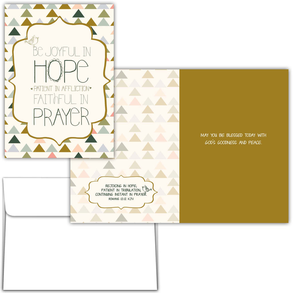 Religious Encouragement Card | Be Joyful in Hope