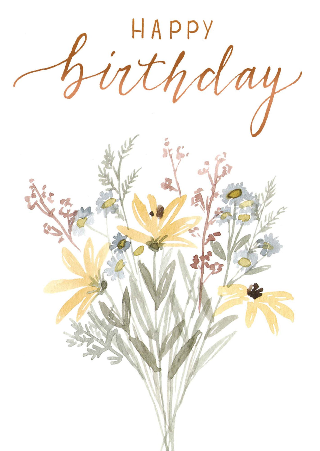 Religious Birthday Card – Wild Flower Birthday with KJV Scripture