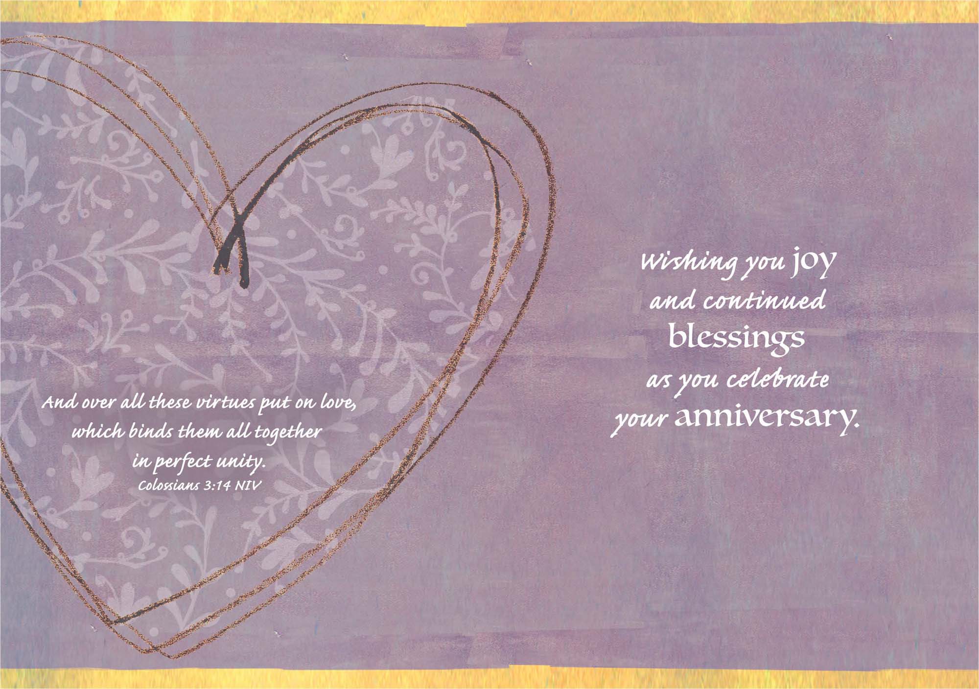 Anniversary card with heart design