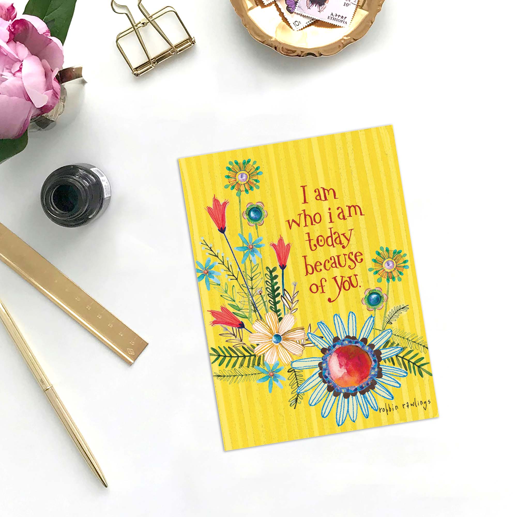 Religious Thank You Card | Because of You