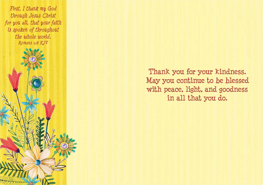 Religious Thank You Card | Because of You