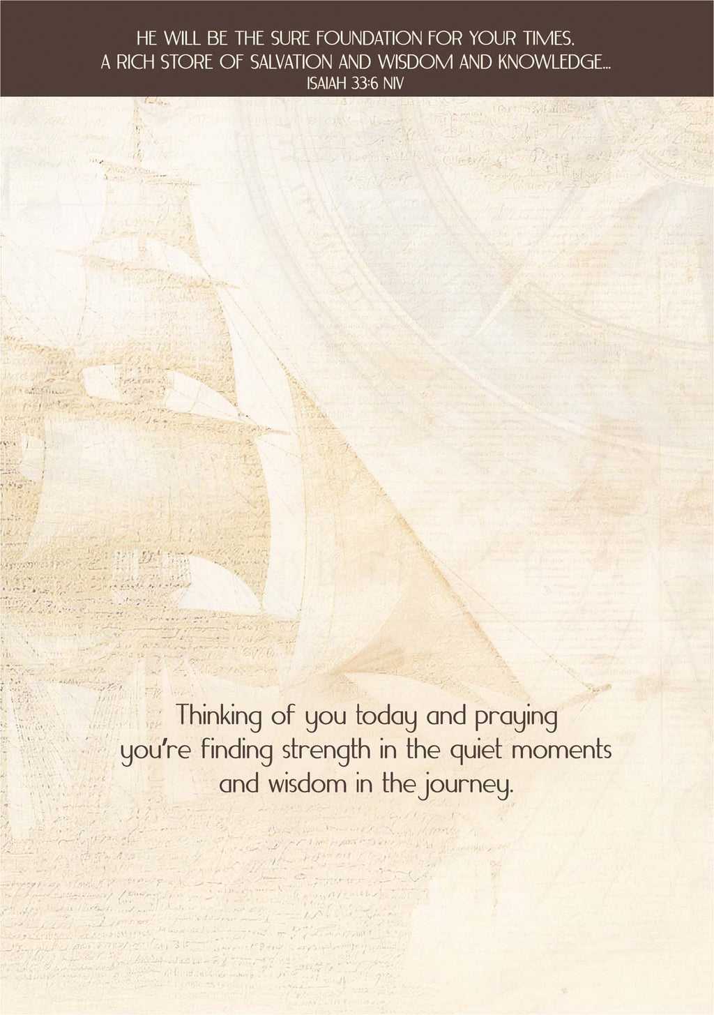 Text on a textured beige background with a quote from Isaiah 28:16.