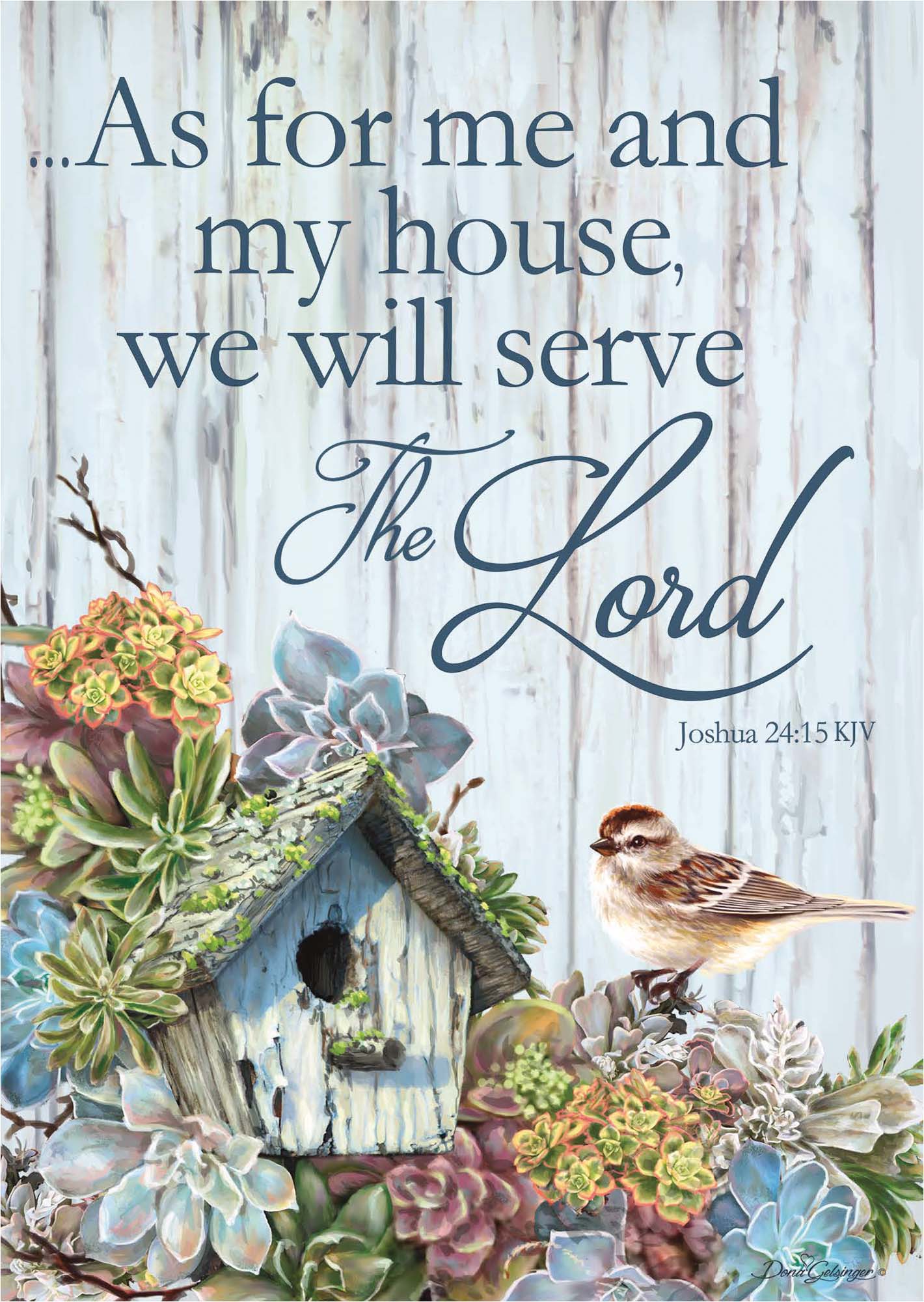 As For Me and My House Christian Encouragement Card