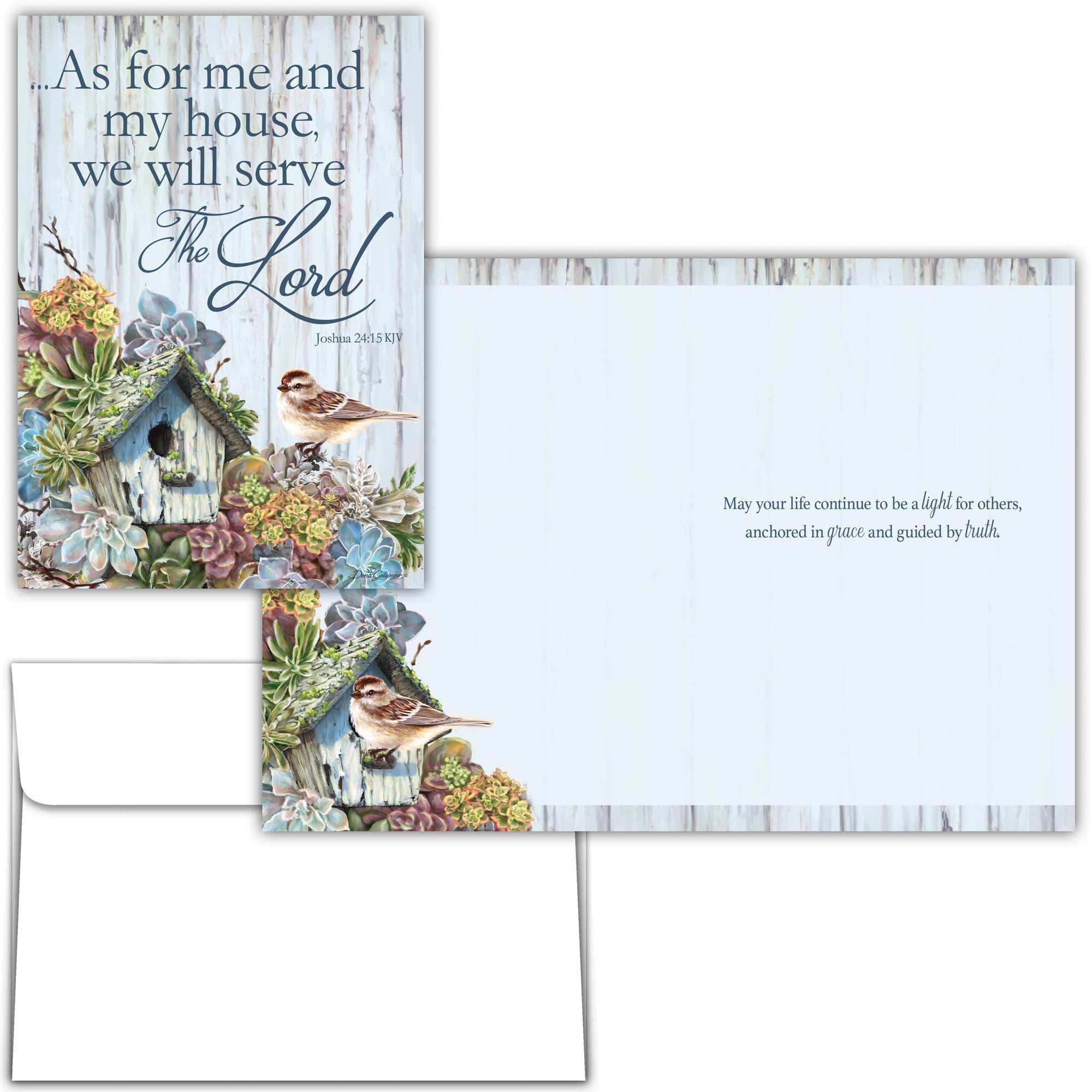 As For Me and My House Christian Encouragement Card