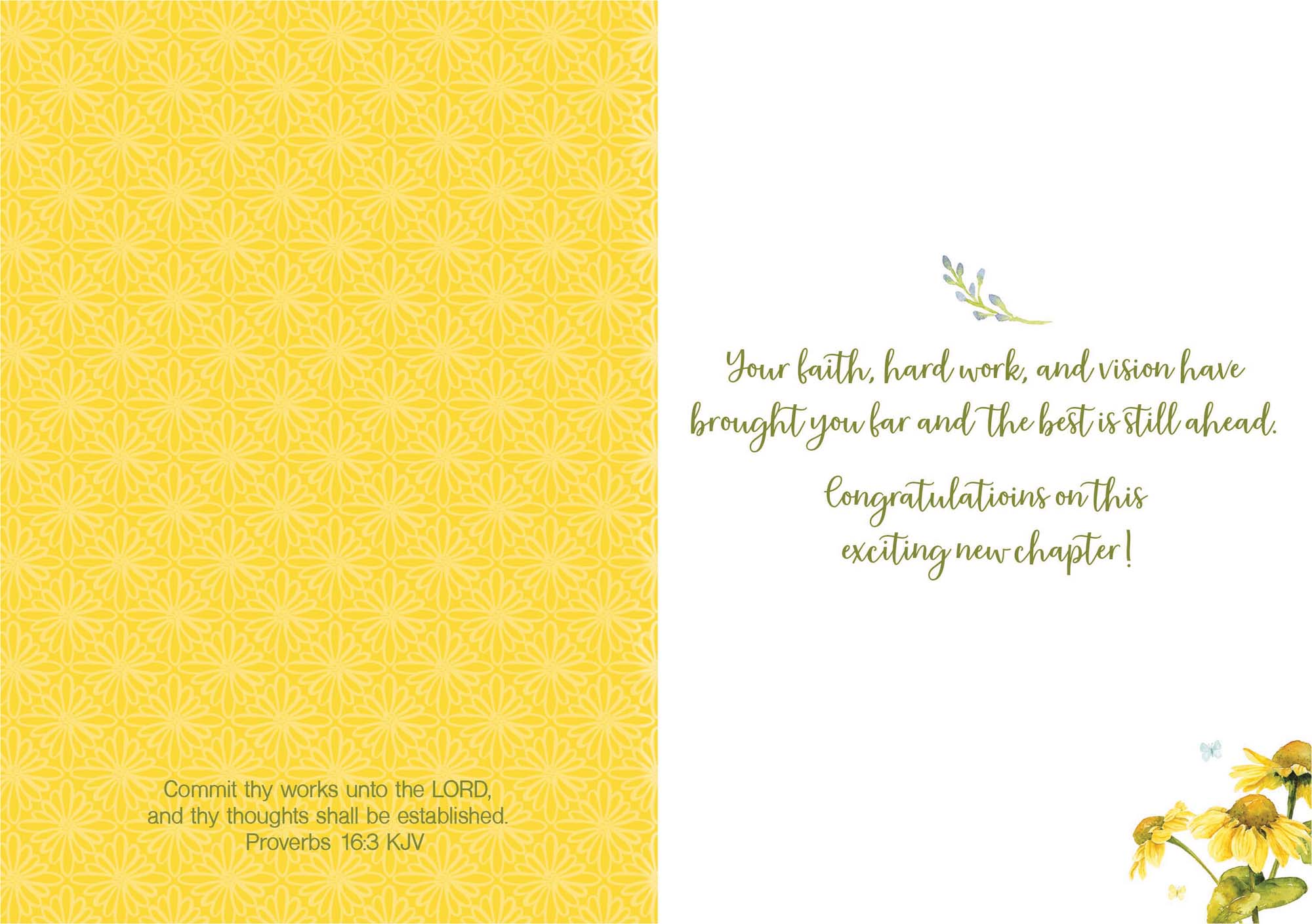 Christian Congratulations Card - The Future Belongs... with KJV Scripture