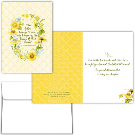 Christian Congratulations Card - The Future Belongs... with KJV Scripture