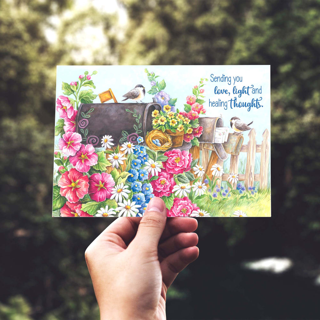 Religious Get Well Card | Flowers on Mailboxes