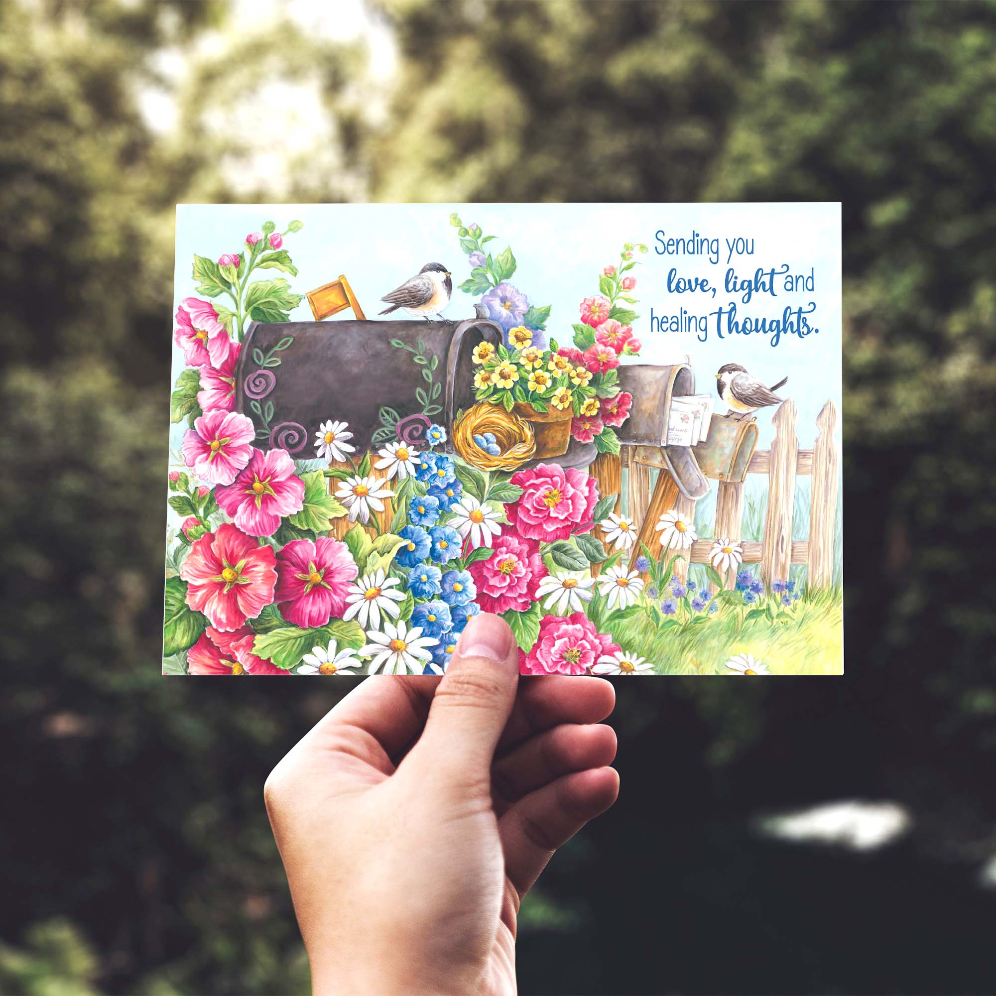 Religious Get Well Card | Flowers on Mailboxes