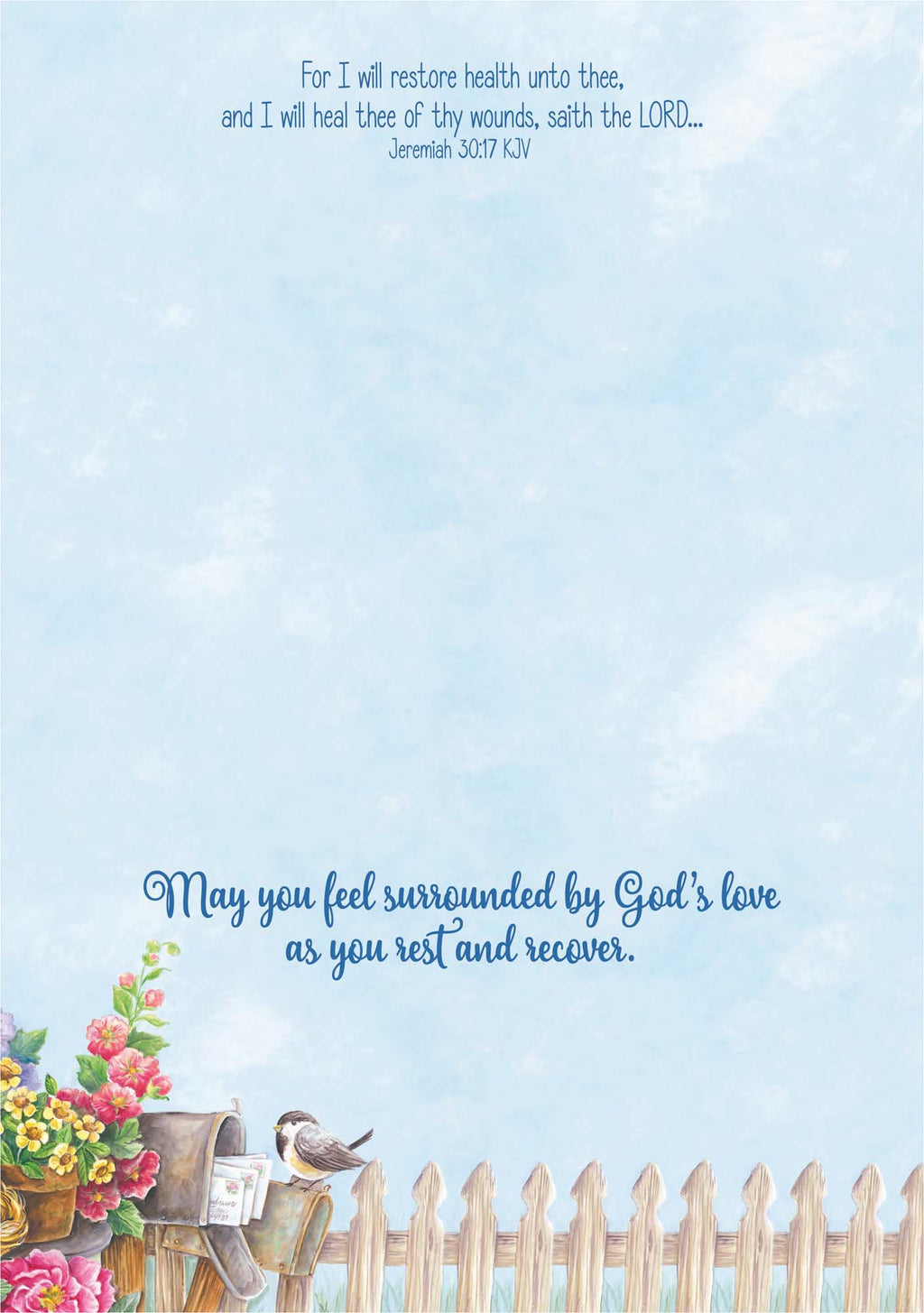 Religious Get Well Card | Flowers on Mailboxes