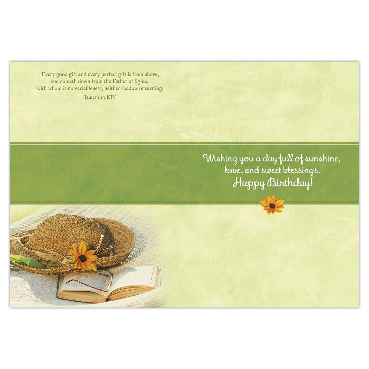 Full colored interior of Card