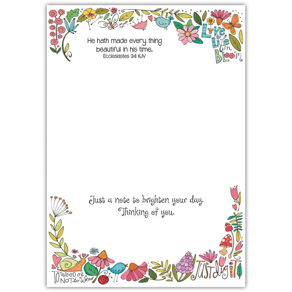 Inside of the card with verse and scripture