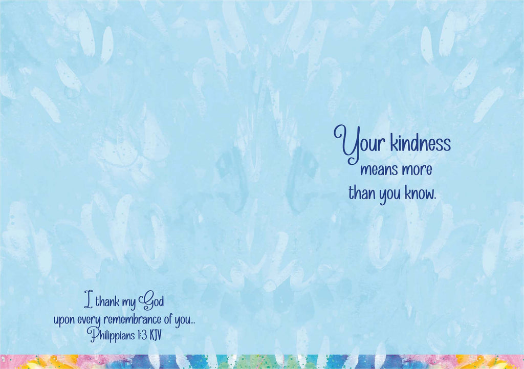 Motivational quote on a light blue background with colorful elements