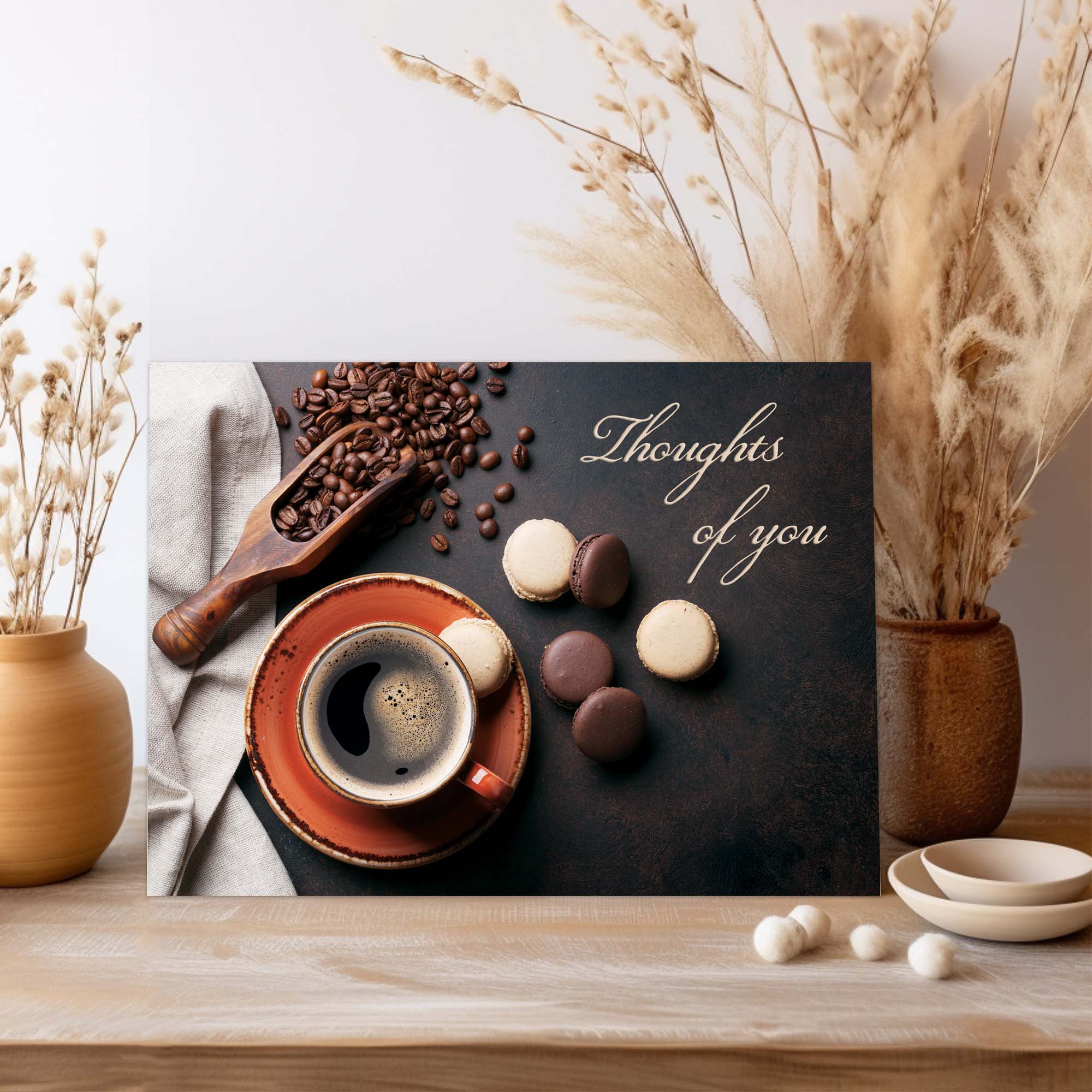 Religious Thinking of You Card | Coffee Beans and Macaroons