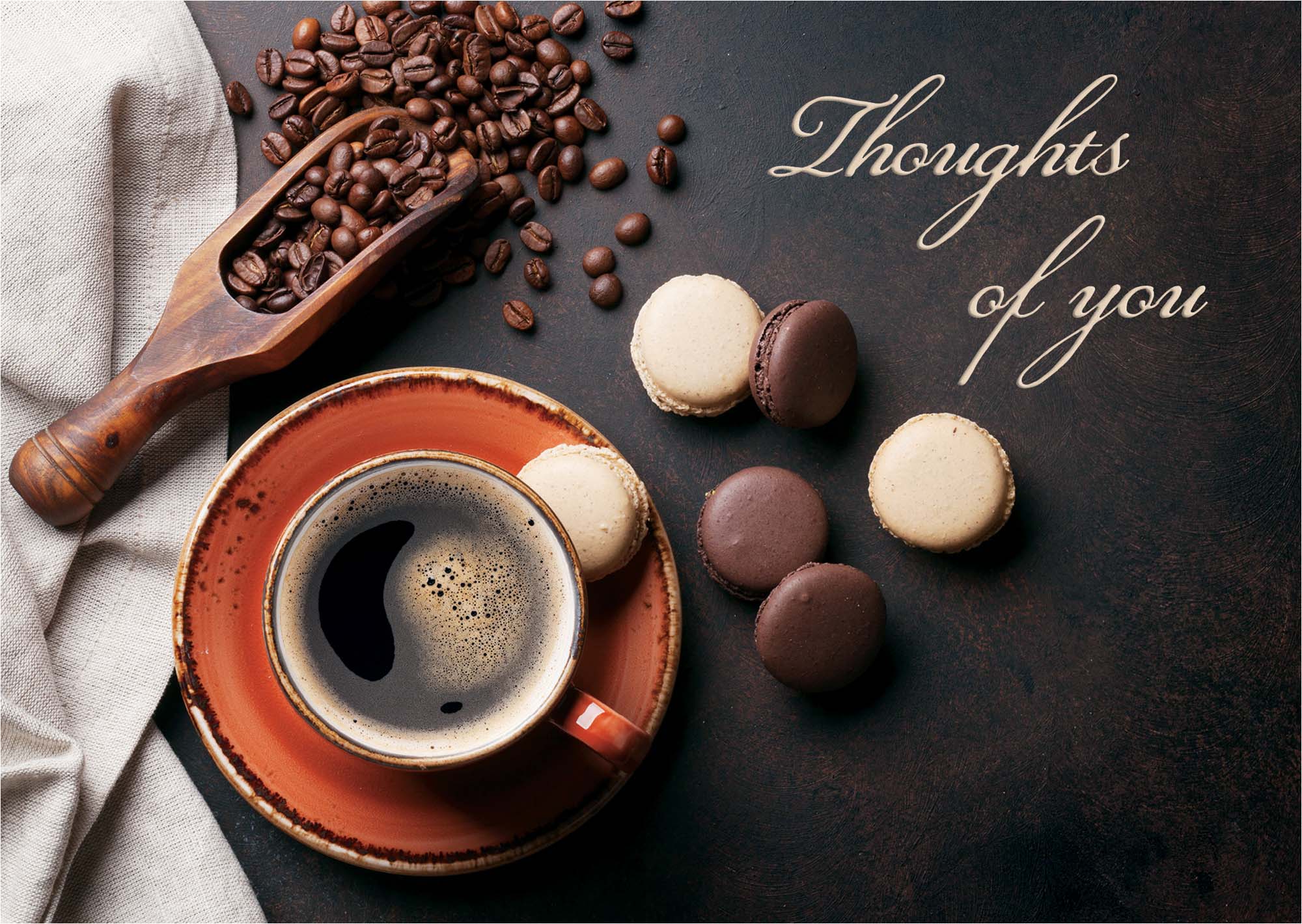 Religious Thinking of You Card | Coffee Beans and Macaroons