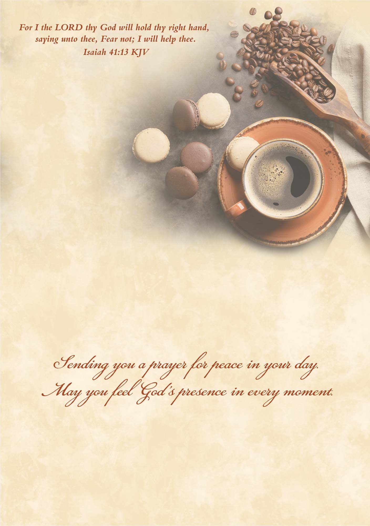Religious Thinking of You Card | Coffee Beans and Macaroons
