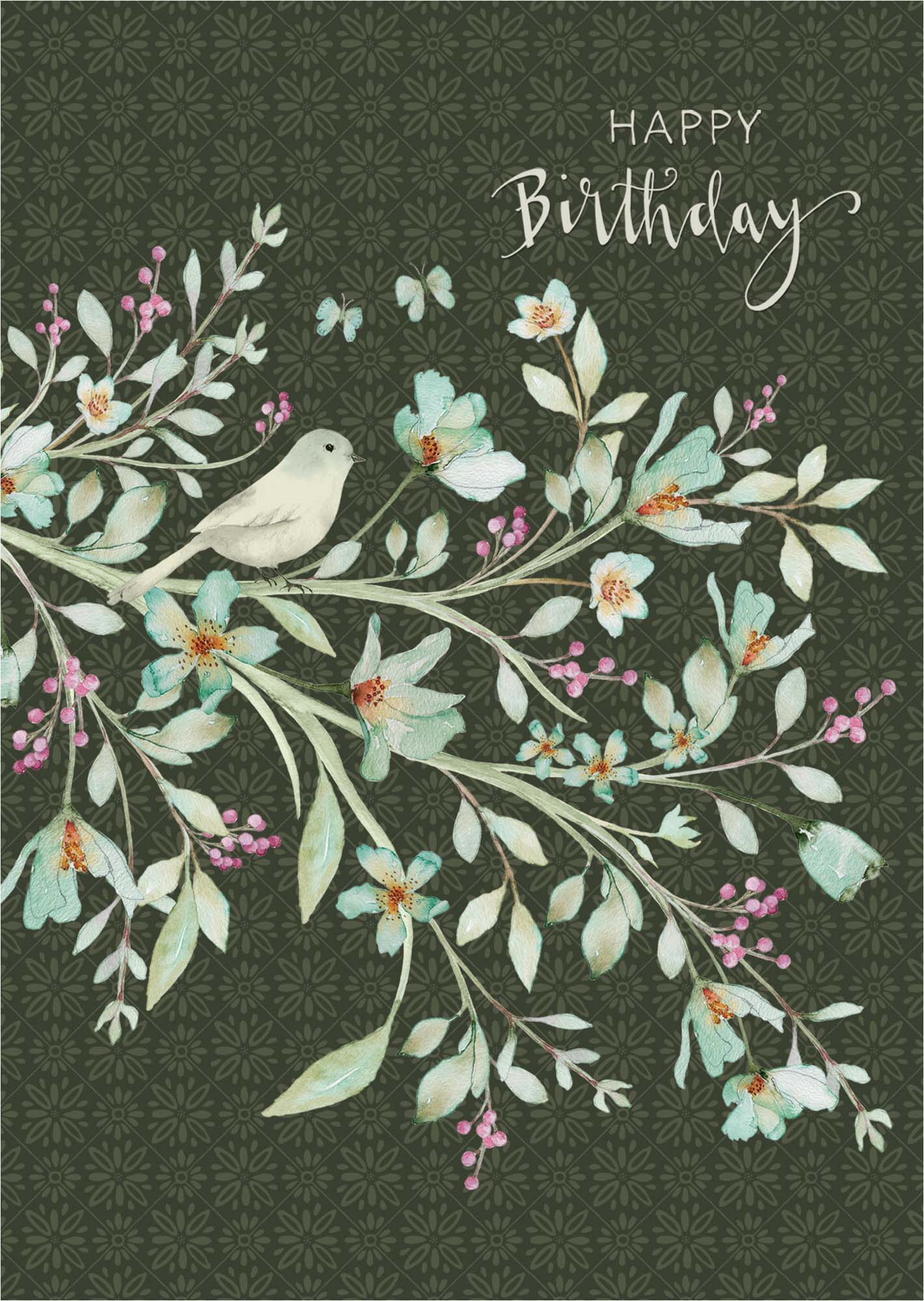 Religious Birthday Card | Butterflies and Birds
