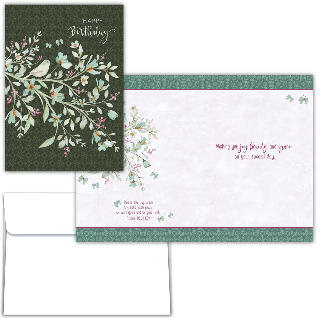 Religious Birthday Card | Butterflies and Birds
