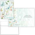 Set of get well soon cards with floral and butterfly design on a white background