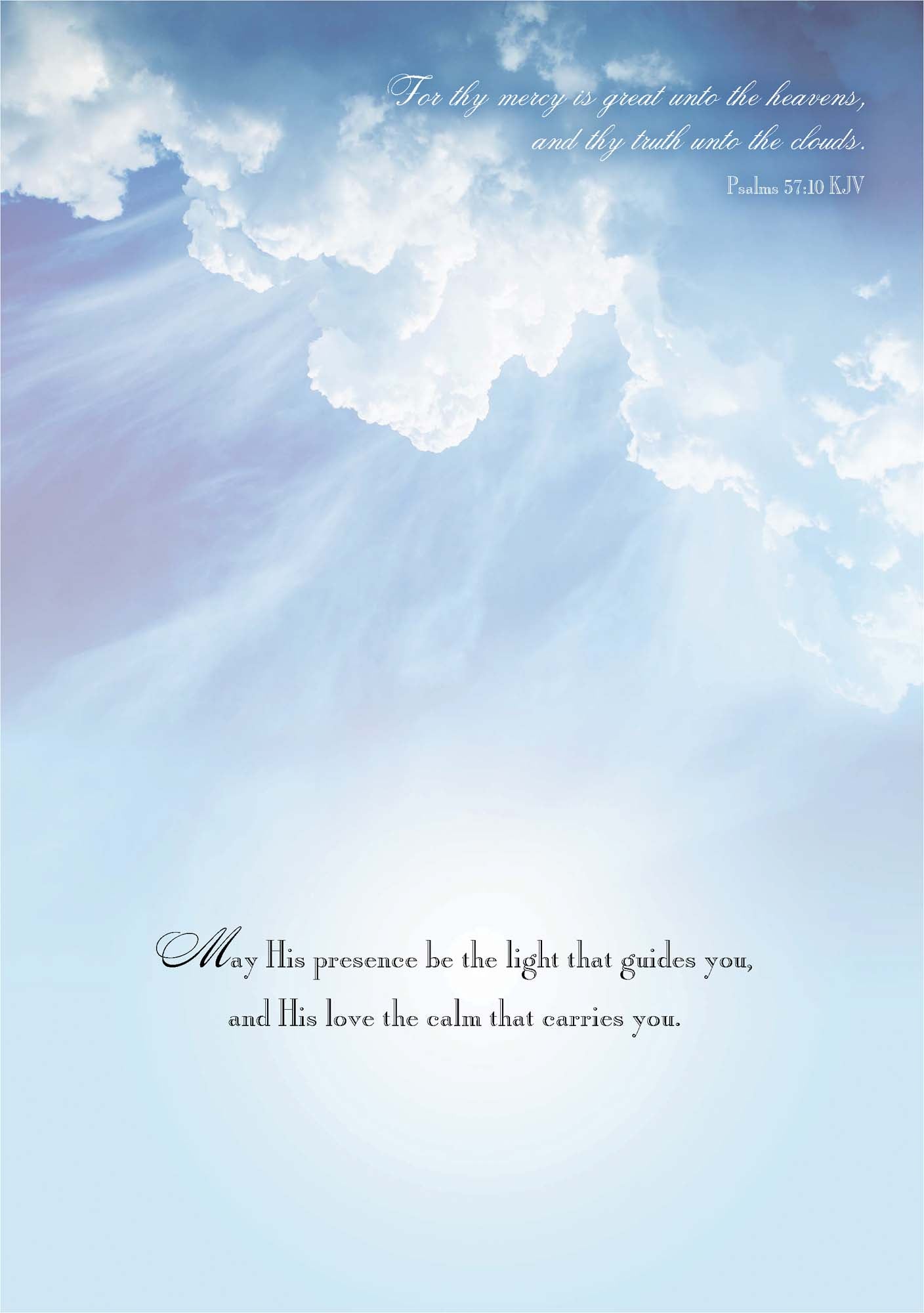 Sky and Clouds | Religious Sympathy Card