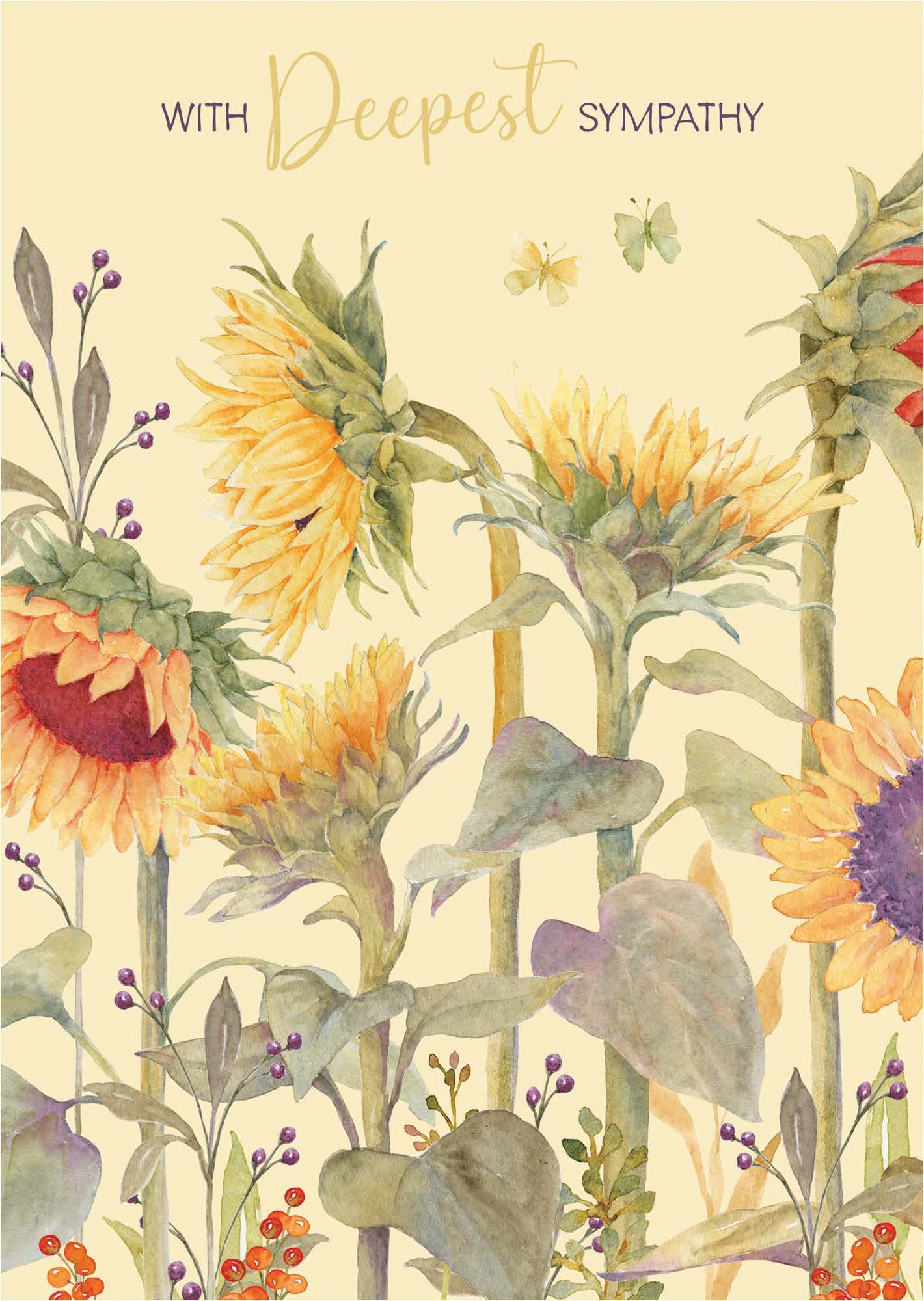 Christian Sympathy Card | Sunflowers