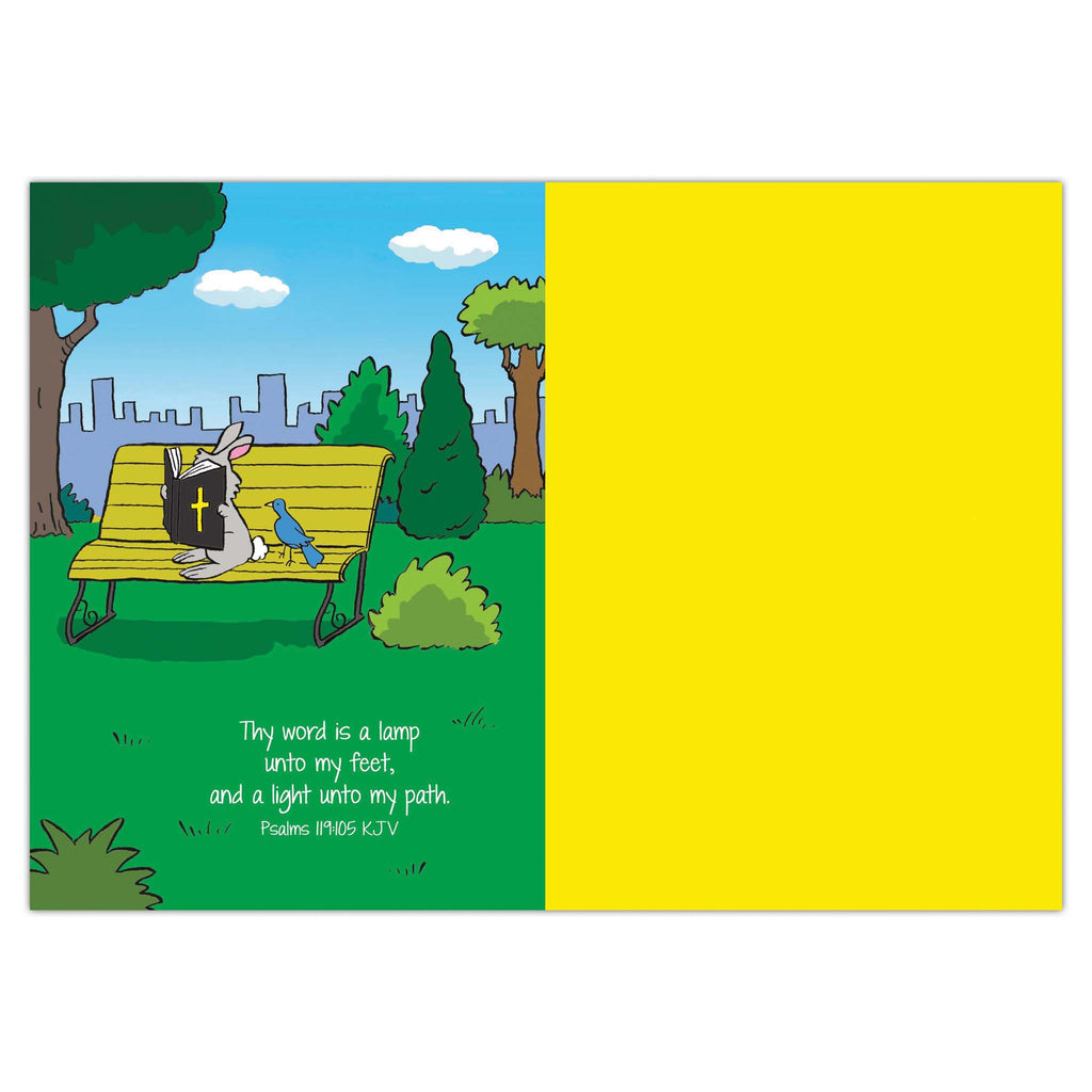 Decorated Interior of Scripture Humor Card