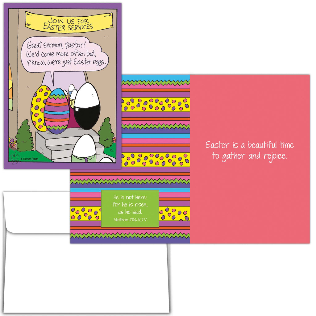 Front and Interior of Humorous Easter Card