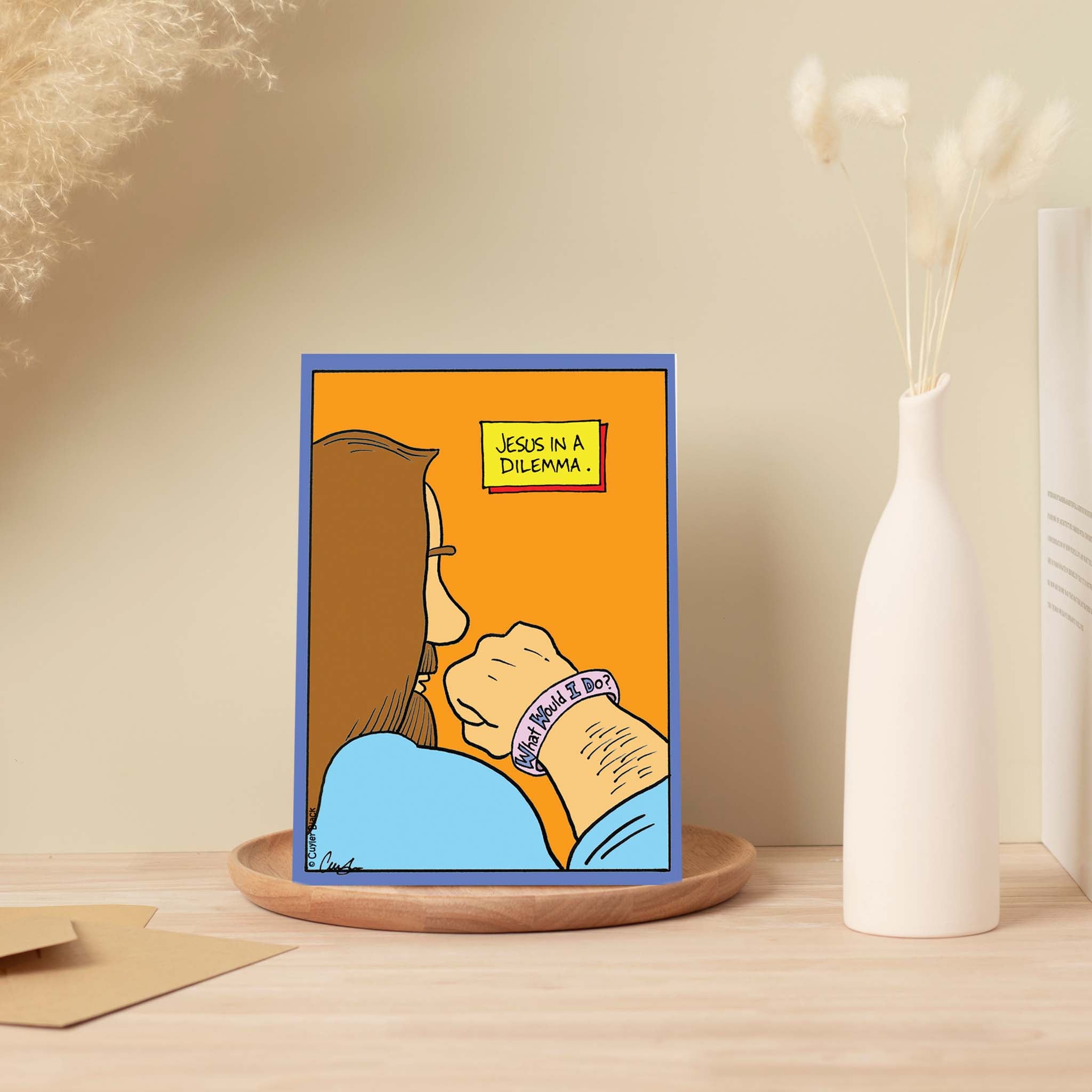 Religious Humor Card on Table