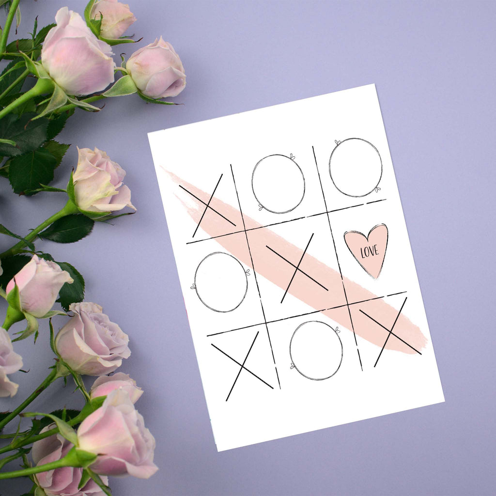 Christian Valentine's Day card with pink roses