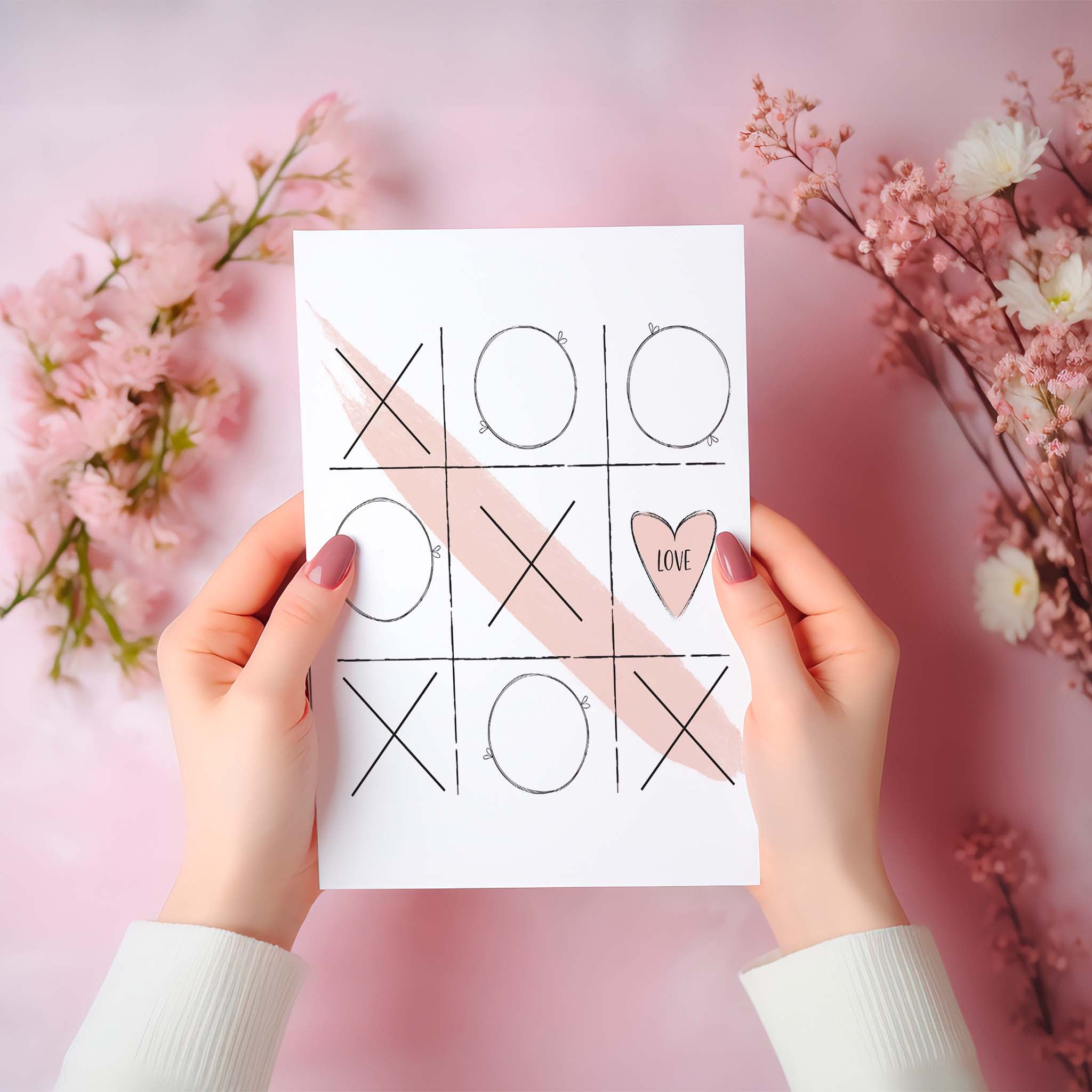 Hands holding Valentine's Card 