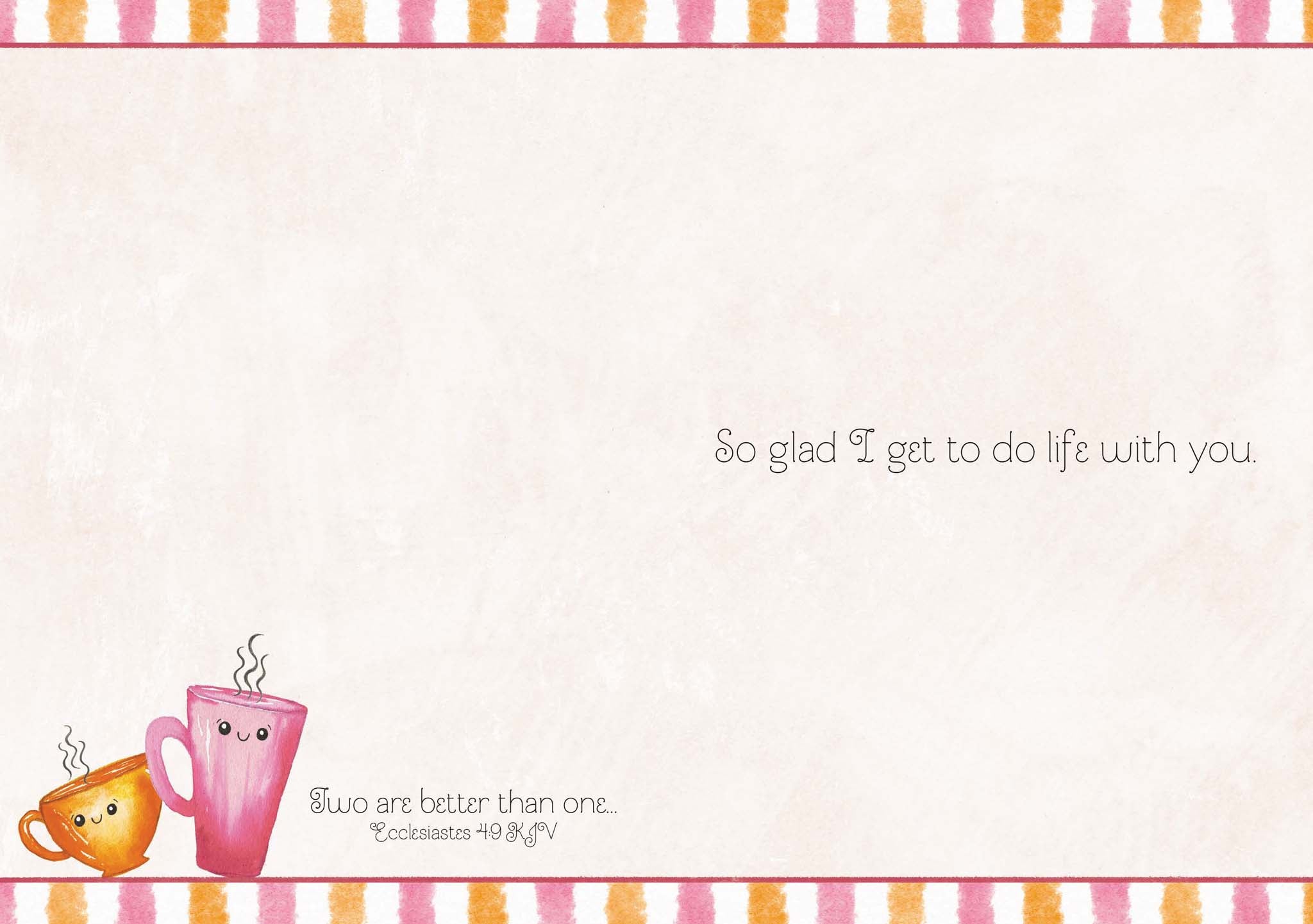 Colored interior of card