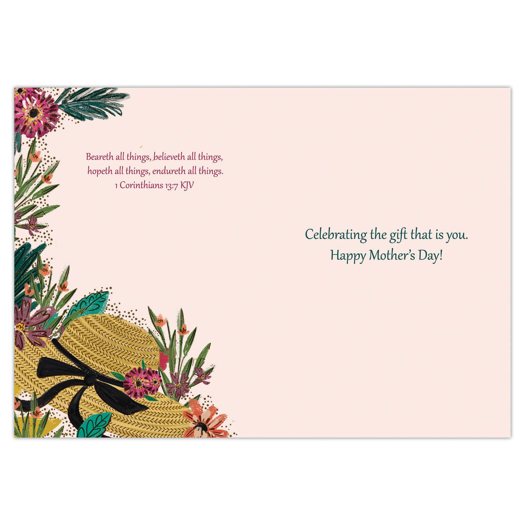 Color printed interior of Mother's Day Card