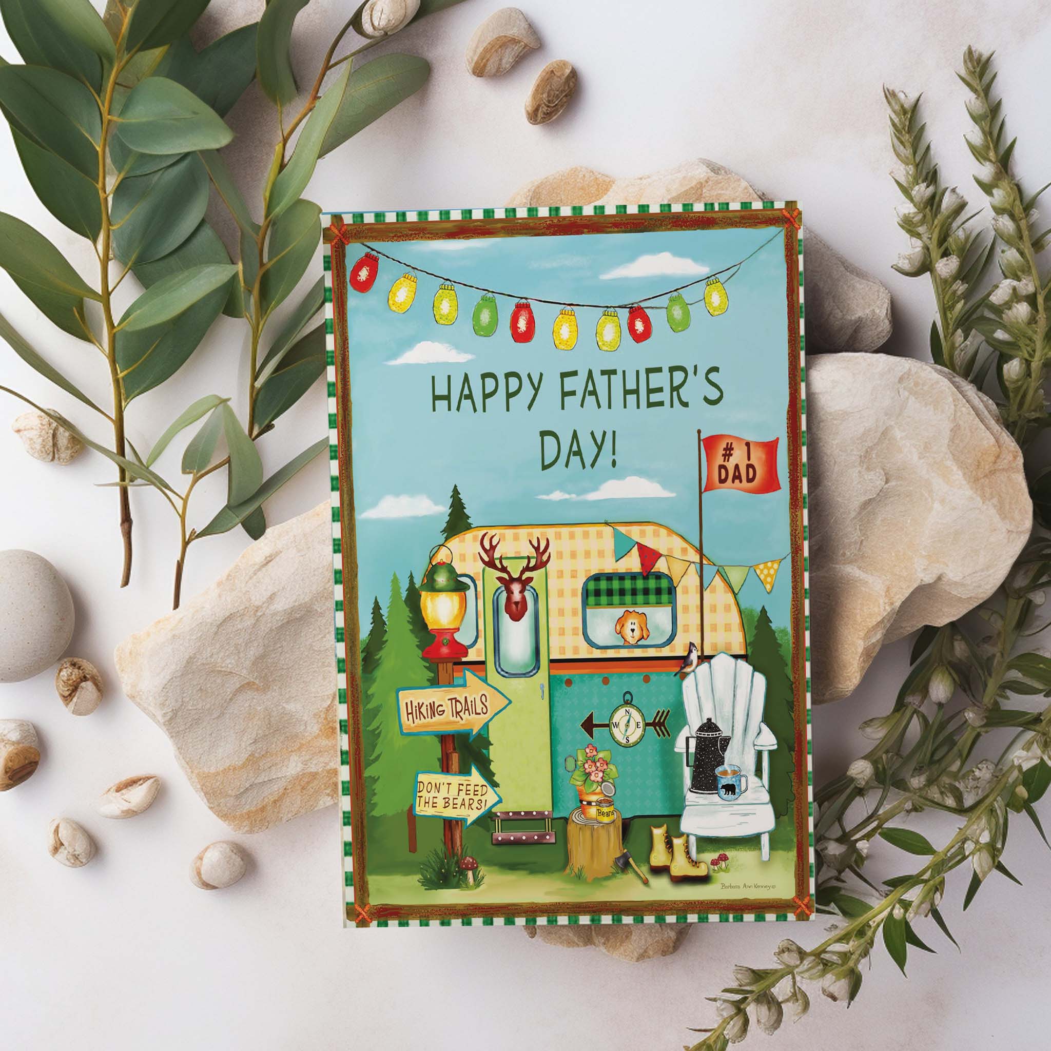 Camper Lantern Boots | Christian Father's Day Card by Shared Blessings