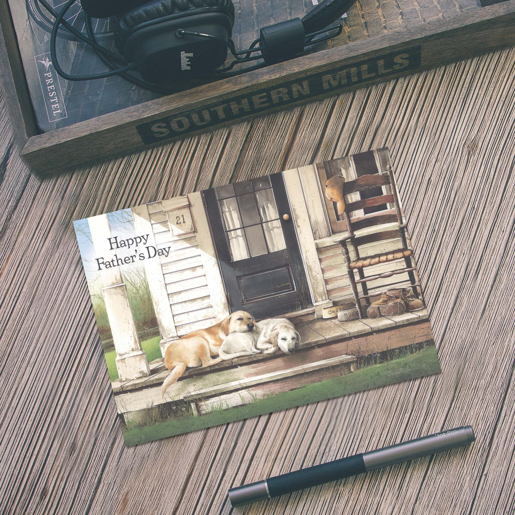 Christian Father's Day Card on Desk with Pen