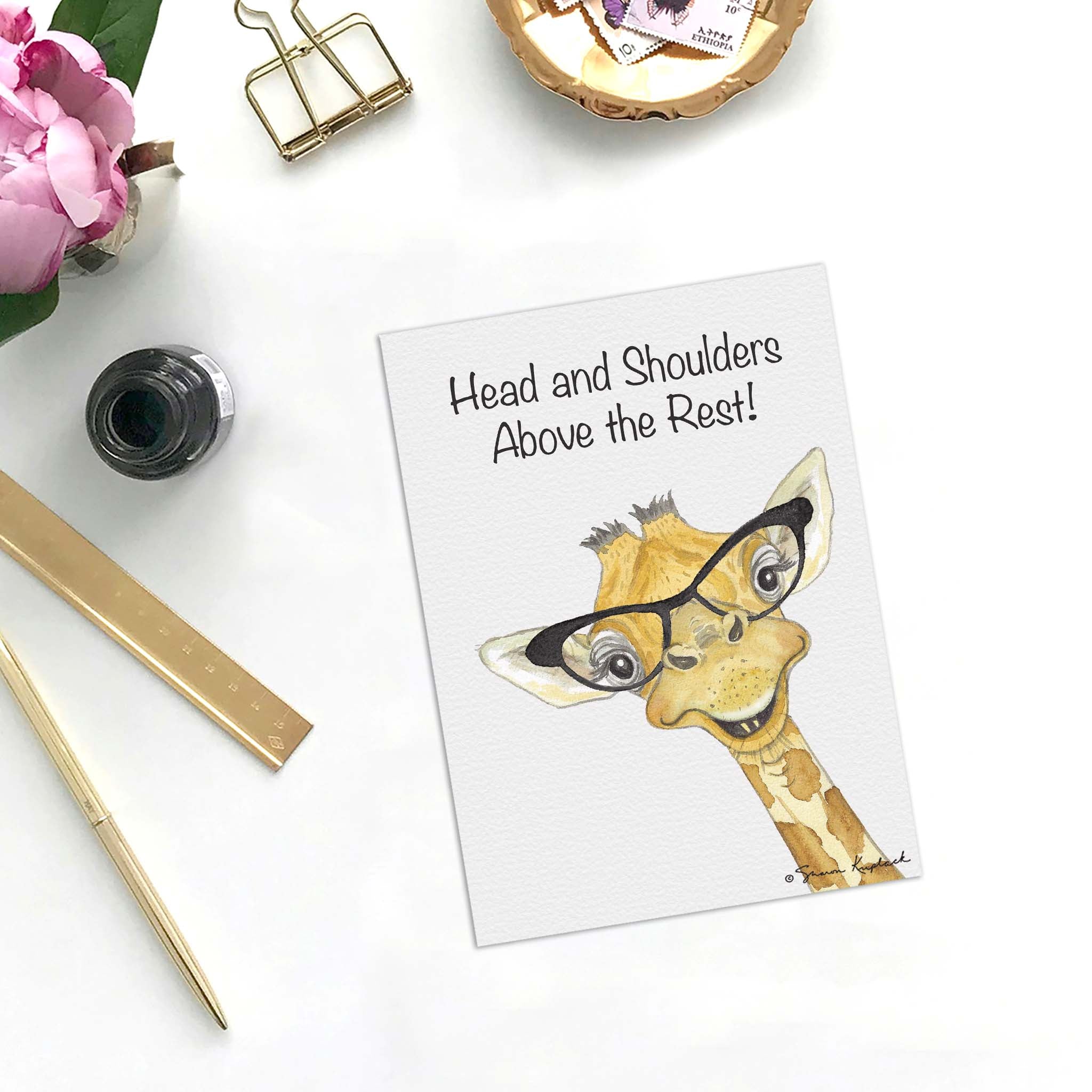 Giraffe with Glasses | Christian Father's Day Card by Shared Blessings
