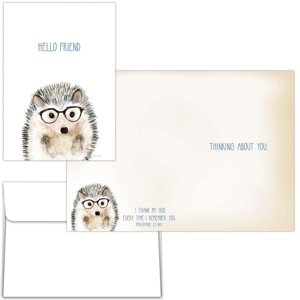 Front and Interior of Thinking of You Card