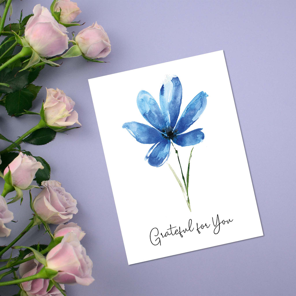 Religious Thank You Card | Blue Daisy